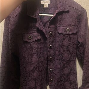 Vintage Christopher & Banks Purple Textured Jacket